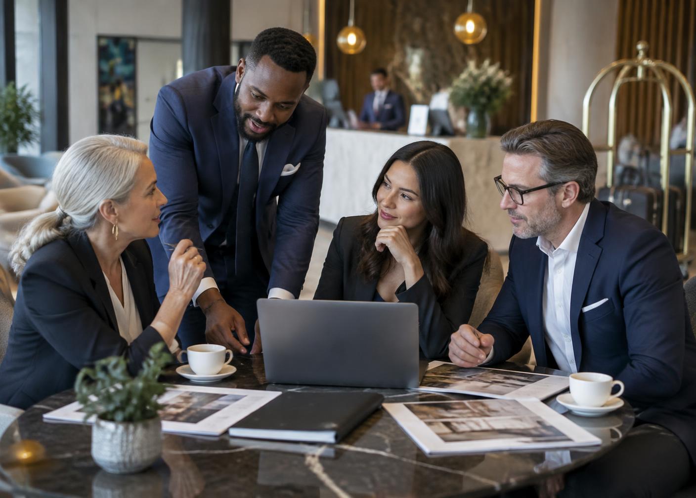 Evoques hospitality marketing and public relations specialists collaborating